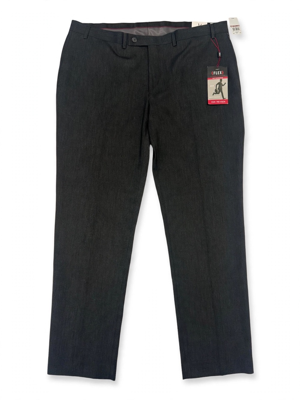 Van Heusen FLEX Slim Fit Dress Pants 42W x 30L Charcoal Gray Suit Separates NWT